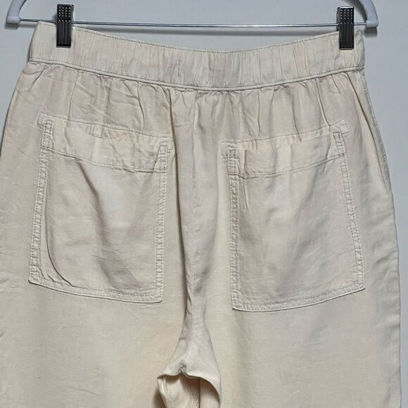 NWT Anthropologie Pilcro Drawstring High Waisted Linen Pants Cream Sz S - Picture 6 of 8